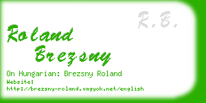 roland brezsny business card